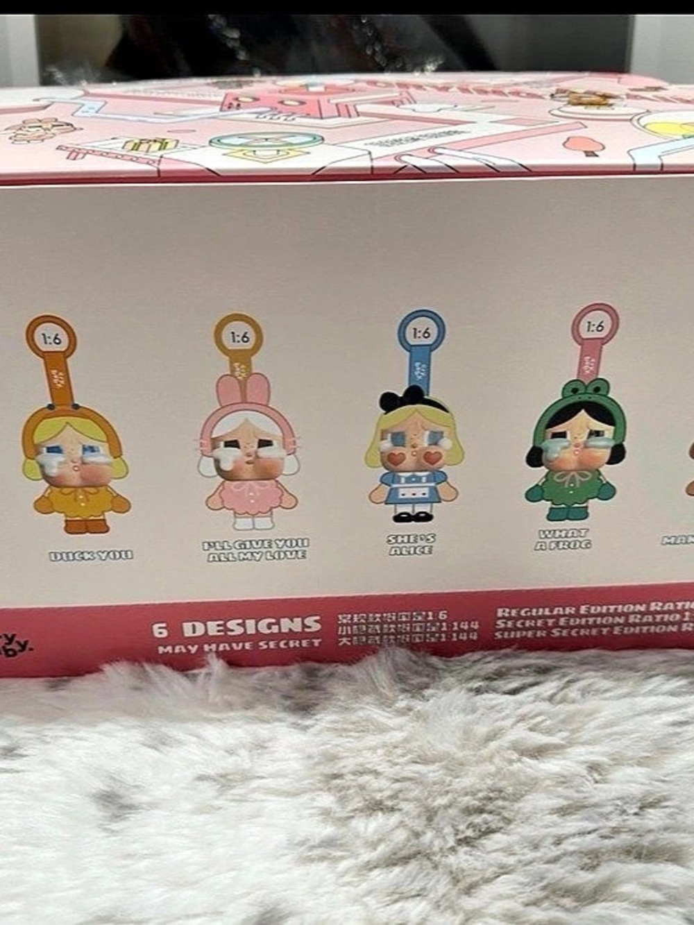 Pop Mart Crybaby Crying Again Series Blind Box Set in Pink & White